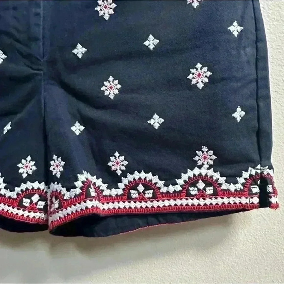 NEW | Ann Taylor LOFT The Riviera Shorts | Navy Embroidered | Women’s Size 00 - Picture 2 of 8